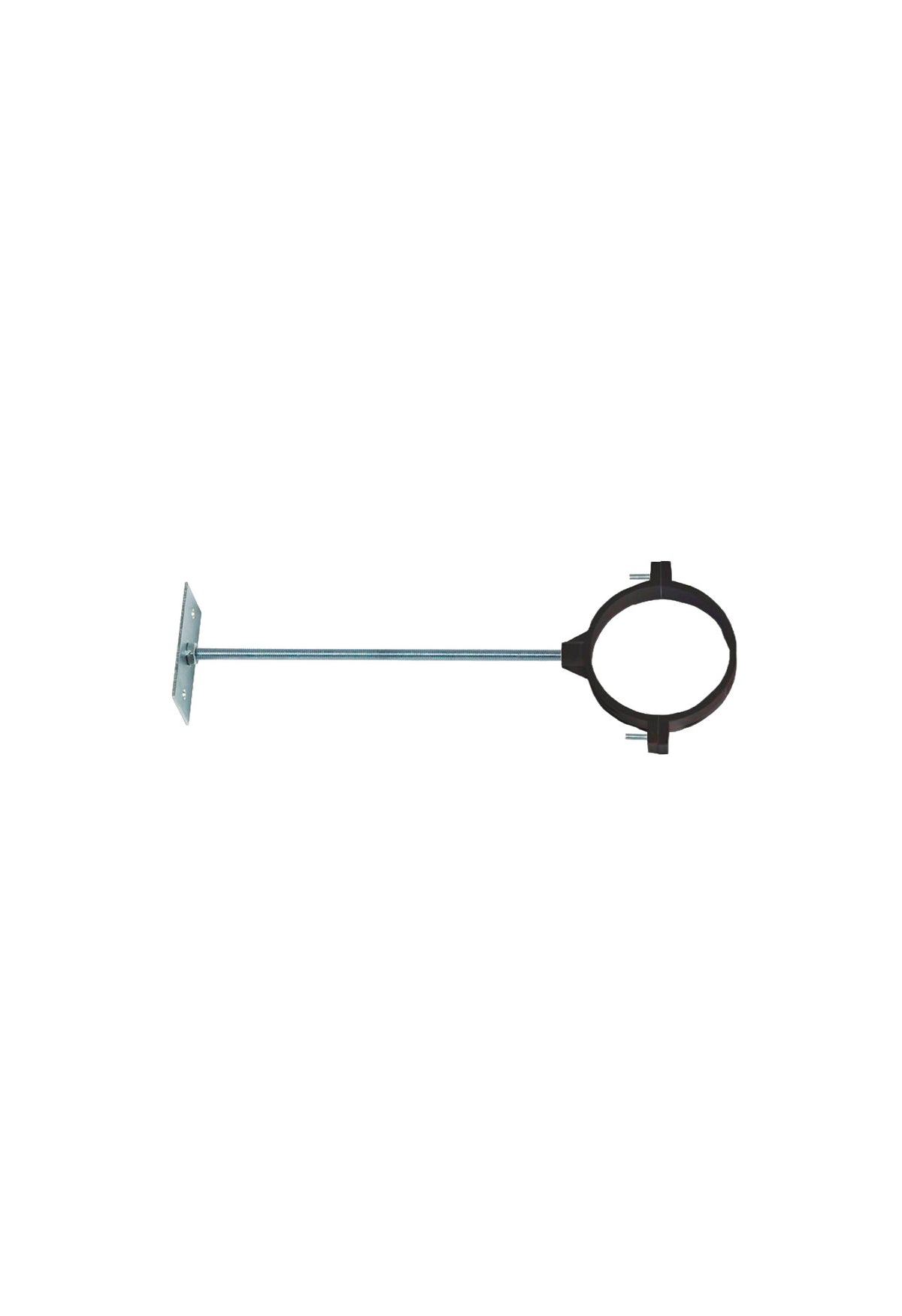 110mm Tuuletusputken seinäkiinnike musta